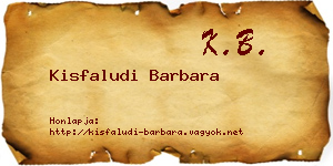 Kisfaludi Barbara névjegykártya