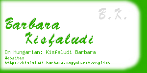 barbara kisfaludi business card